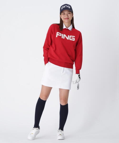 セール】【PING APPAREL】10カラークルーネックニットプルオーバー