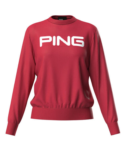 PING ピン　クルーネックニット (ブランドロゴ) PING（ピン） ニット セーター 「PING APPAREL」10カラークルーネック