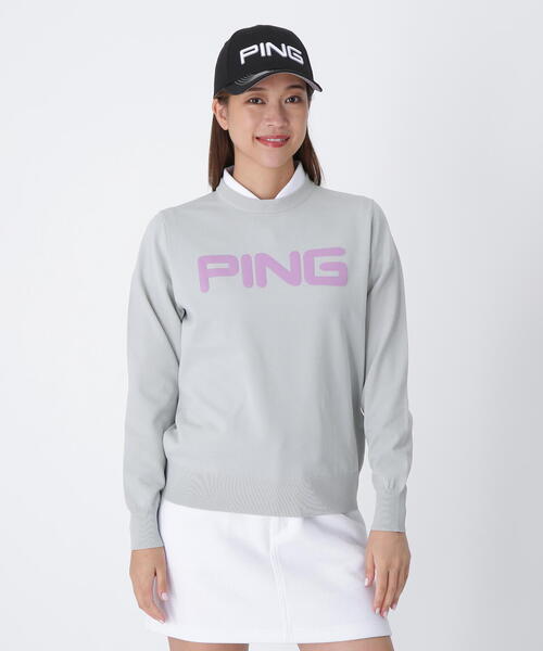 セール】【PING APPAREL】10カラークルーネックニットプルオーバー