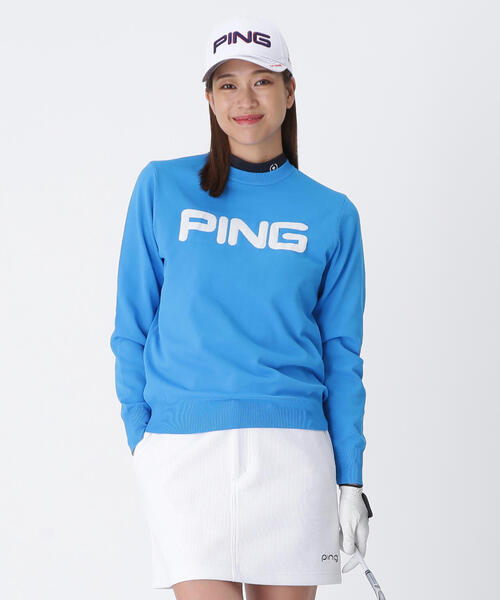 セール】【PING APPAREL】10カラークルーネックニットプルオーバー