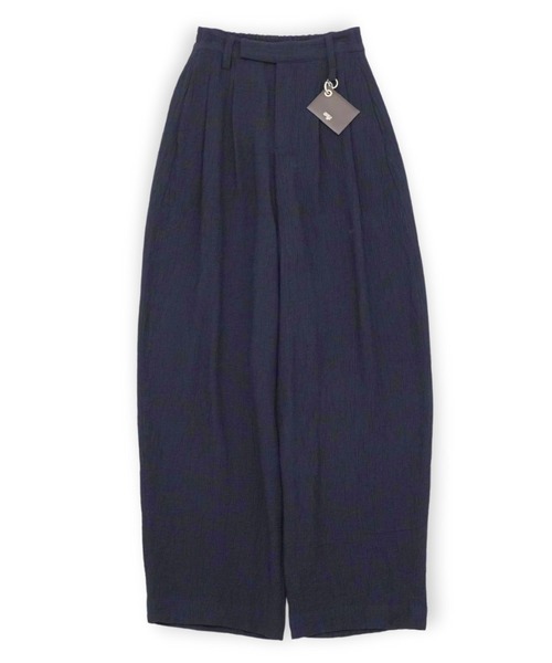 Dhruv Kapoor(ドゥルーフ・カプール)の「【Dhruv Kapoor】 TEXTURED DRAPE PANTS(その他パンツ・メンズ・ネイビー・SMALL)」の1枚目の写真