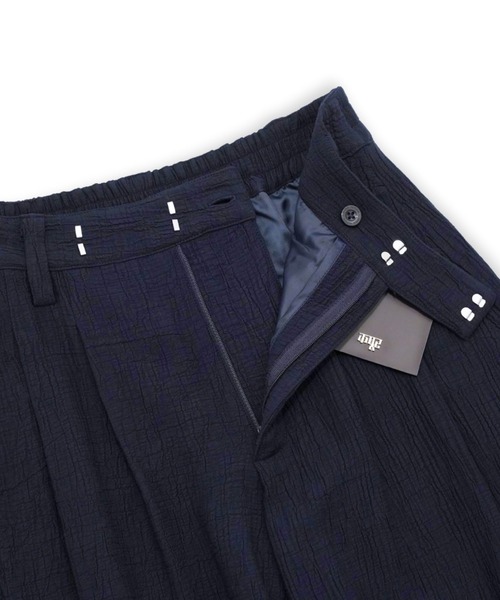 Dhruv Kapoor(ドゥルーフ・カプール)の「【Dhruv Kapoor】 TEXTURED DRAPE PANTS(その他パンツ・メンズ・ネイビー・SMALL)」の3枚目の写真