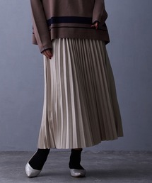 NICOLE white | スエード調プリーツスカート(スカート)