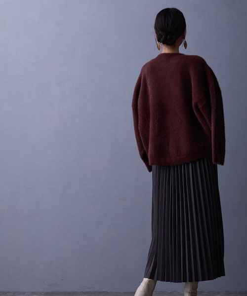 NICOLE white（ニコルホワイト）の「スエード調プリーツスカート（スカート・レディース・アイボリー/スミクロ/ベージュ・FREE）」の9枚目の写真