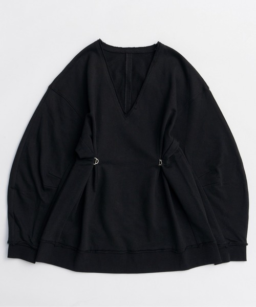 MAISON SPECIAL(メゾンスペシャル)の「V-neck Cocoon Sleeve Tops / Vネックコクーンスリーブトップス(Tシャツ/カットソー・レディース・ブラック/レッド/ライトグレー・FREE)」の2枚目の写真