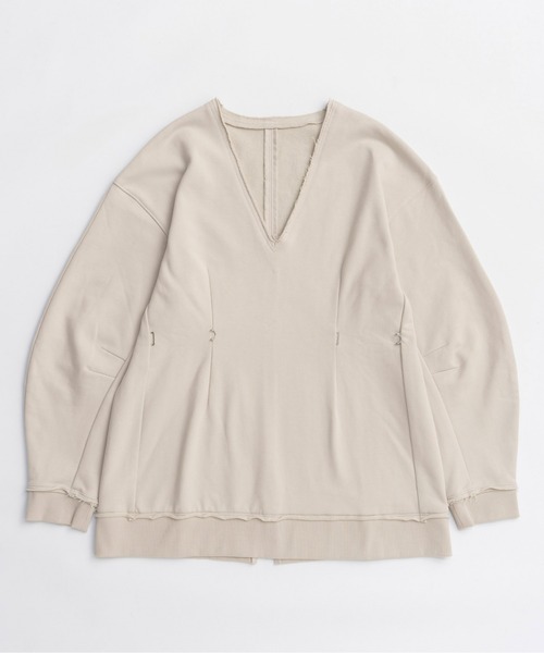 V-neck Cocoon Sleeve Tops / Vネックコクーンスリーブトップス（T