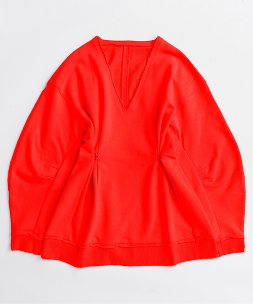MAISON SPECIAL(メゾンスペシャル)の「V-neck Cocoon Sleeve Tops / Vネックコクーンスリーブトップス(Tシャツ/カットソー・レディース・ブラック/レッド/ライトグレー・FREE)」の13枚目の写真
