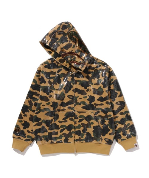 a bathing ape シャークパーカー 1st camo yellow A BATHING APE