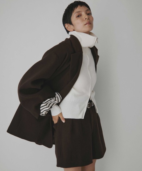 VION(ヴィオン)の「ジップアップハイネックニット / Zip Up HighNeck Knit(ニット/セーター・レディース・オフホワイト/グレー/ネイビー・FREE)」の19枚目の写真