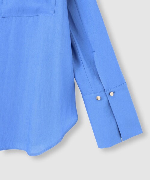 allureville（アルアバイル）の「ブライトツイルアシメボウブラウス（シャツ/ブラウス・レディース・オフホワイト/ブルー/ブラウン・2）」の7枚目の写真