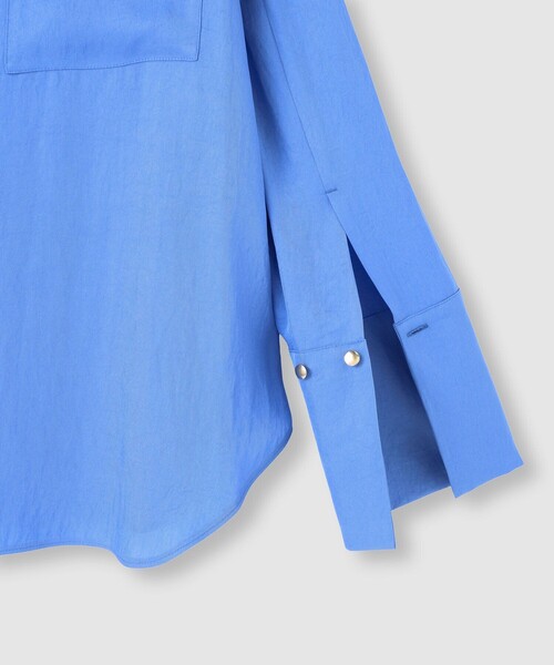 allureville（アルアバイル）の「ブライトツイルアシメボウブラウス（シャツ/ブラウス・レディース・オフホワイト/ブルー/ブラウン・2）」の8枚目の写真