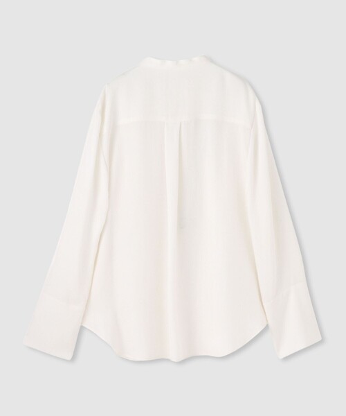 allureville（アルアバイル）の「ブライトツイルアシメボウブラウス（シャツ/ブラウス・レディース・オフホワイト/ブルー/ブラウン・2）」の10枚目の写真