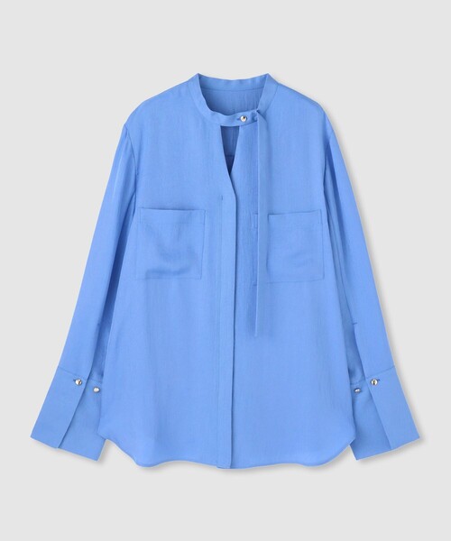 allureville（アルアバイル）の「ブライトツイルアシメボウブラウス（シャツ/ブラウス・レディース・オフホワイト/ブルー/ブラウン・2）」の21枚目の写真