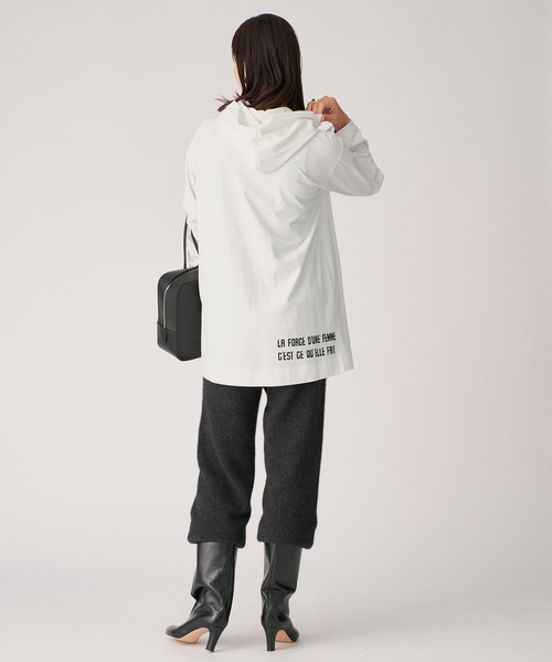 VERMEIL par iena（ヴェルメイユパーイエナ）の「cotton pullover hoodie（Tシャツ/カットソー・レディース・ブラック/ホワイト・FREE）」の17枚目の写真