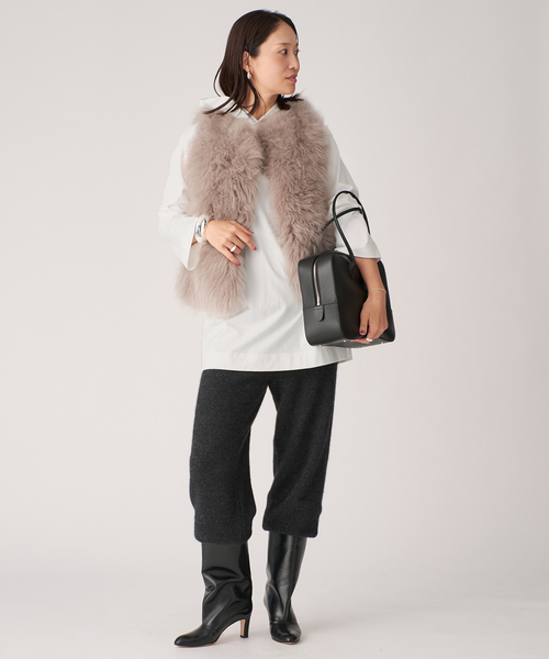 VERMEIL par iena（ヴェルメイユパーイエナ）の「cotton pullover hoodie（Tシャツ/カットソー・レディース・ブラック/ホワイト・FREE）」の19枚目の写真