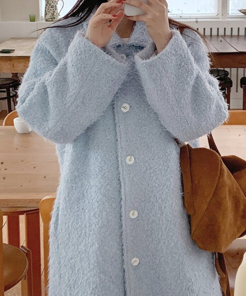 frunco(フランコ)の「モヘアコート(ステンカラーコート・レディース・ブルー/ピンク・FREE)」の13枚目の写真