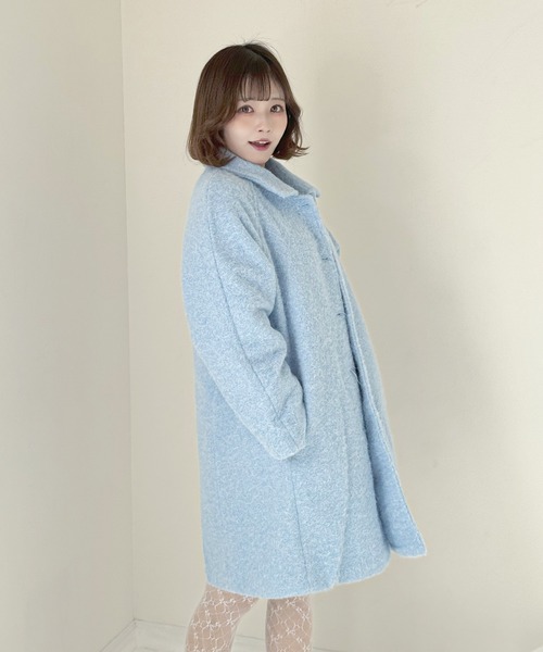 frunco(フランコ)の「モヘアコート(ステンカラーコート・レディース・ブルー/ピンク・FREE)」の19枚目の写真