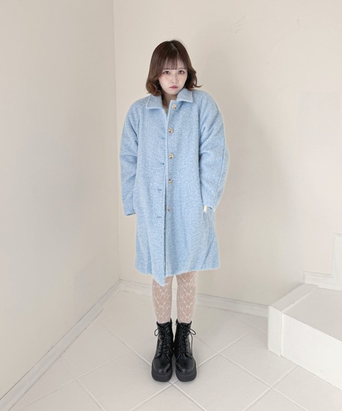 frunco(フランコ)の「モヘアコート(ステンカラーコート・レディース・ブルー/ピンク・FREE)」の22枚目の写真