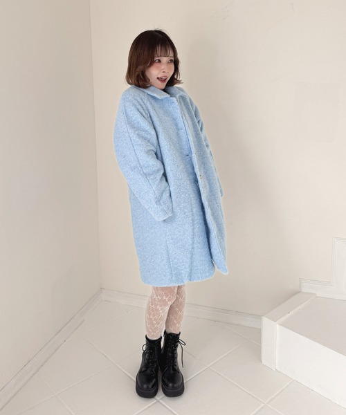 frunco(フランコ)の「モヘアコート(ステンカラーコート・レディース・ブルー/ピンク・FREE)」の21枚目の写真