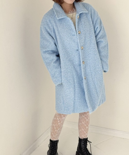 frunco(フランコ)の「モヘアコート(ステンカラーコート・レディース・ブルー/ピンク・FREE)」の15枚目の写真