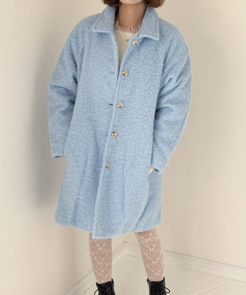 frunco(フランコ)の「モヘアコート(ステンカラーコート・レディース・ブルー/ピンク・FREE)」の16枚目の写真