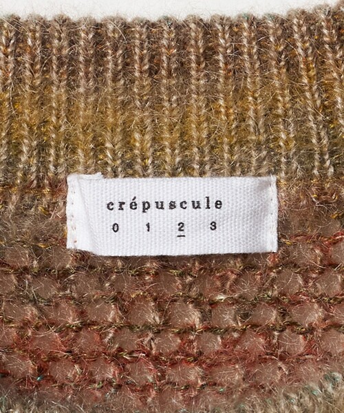 Steven Alan（スティーブンアラン）の「＜crepuscule＞ MIXED CN/ニット（ニット/セーター・メンズ・ベージュ/ブラック・1/2）」の10枚目の写真
