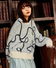 mysty woman | 無地柄シャギーニットプルオーバー 612371(ニット/セーター)