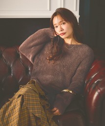 mysty woman | 無地柄シャギーニットプルオーバー 612371(ニット/セーター)