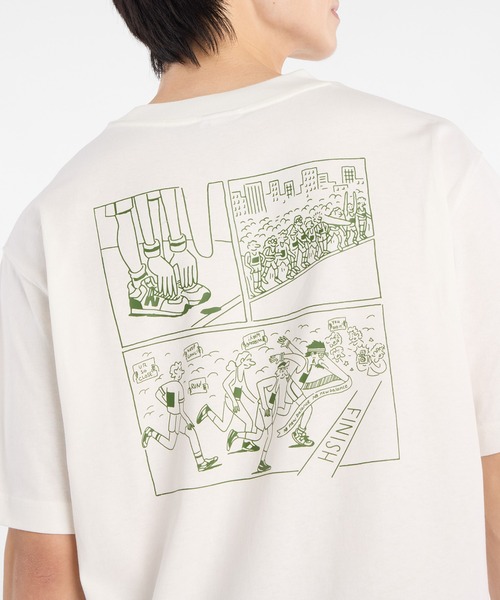 NEW BALANCE(ニューバランス)の「Runners Arent Normal ショートスリーブTシャツ(Tシャツ/カットソー・メンズ・ブラック/オフホワイト・MEDIUM/SMALL/XX-LARGE/X-LARGE/LARGE)」の6枚目の写真