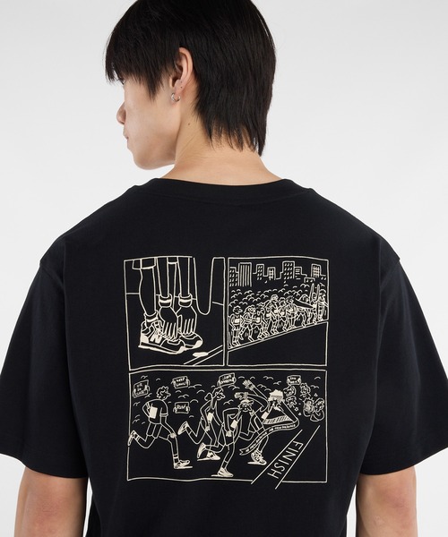 NEW BALANCE(ニューバランス)の「Runners Arent Normal ショートスリーブTシャツ(Tシャツ/カットソー・メンズ・ブラック/オフホワイト・MEDIUM/SMALL/XX-LARGE/X-LARGE/LARGE)」の11枚目の写真