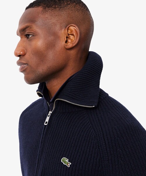 LACOSTE（ラコステ）の「ミドルゲージハイネックジップウールセーター