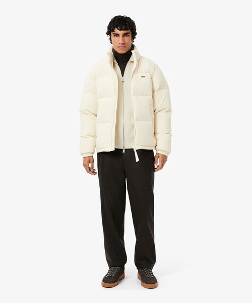 LACOSTE(ラコステ)の「ミドルゲージハイネックジップウールセーター / ドライバーズニット(ニット/セーター・メンズ・オフホワイト/ネイビー・2/4/3/5)」の3枚目の写真