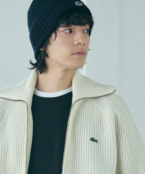 LACOSTE(ラコステ)の「ミドルゲージハイネックジップウールセーター / ドライバーズニット(ニット/セーター・メンズ・オフホワイト/ネイビー・2/4/3/5)」の16枚目の写真