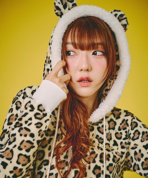 GALFY（ガルフィー）ふわもこギャルSET UP/ヒョウ柄ジップアップ