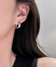 【金属アレルギー対応】ドロップフープピアス サージカルステンレス/316L
