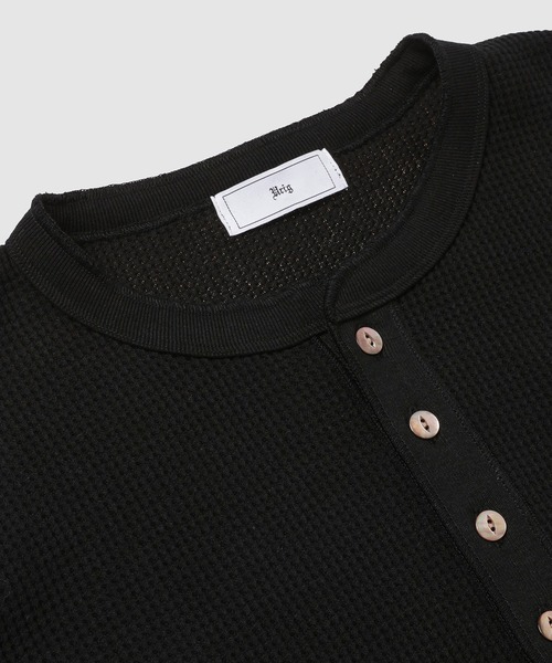 Urig（ウーリッヒ）の「4B HENRYNECK WAFFLE LS（その他トップス・メンズ・ブラック/ボルドー・2）」の4枚目の写真