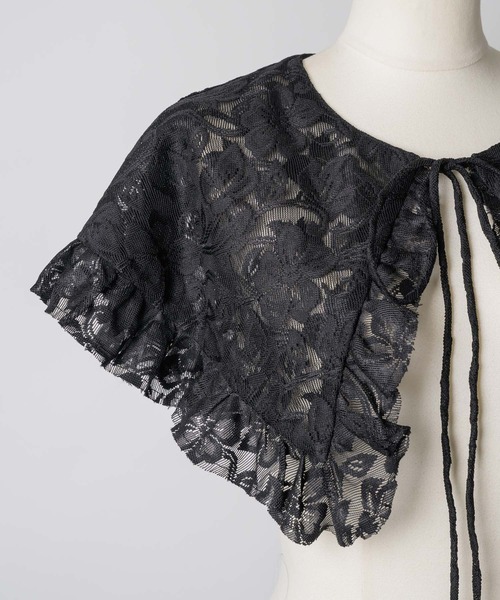 yae（ヤエ）の「Lace collar apron / レースカラーエプロン（付け襟・レディース・ブラック/ライトブルー・FREE）」の15枚目の写真