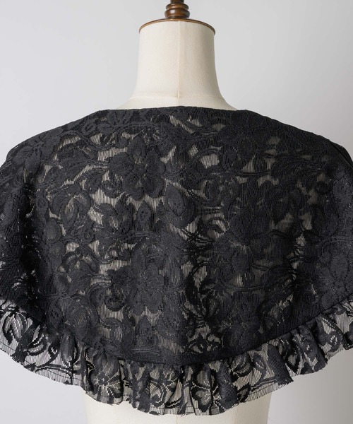 yae（ヤエ）の「Lace collar apron / レースカラーエプロン（付け襟・レディース・ブラック/ライトブルー・FREE）」の16枚目の写真