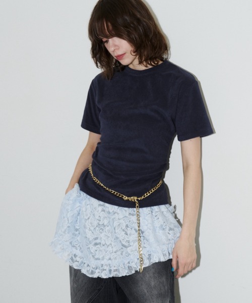 yae（ヤエ）の「Lace collar apron / レースカラーエプロン（付け襟・レディース・ブラック/ライトブルー・FREE）」の17枚目の写真