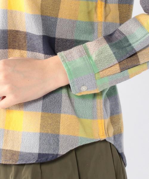 coen（コーエン）の「撚り杢カラーブロックネルボタンダウンシャツ◆（シャツ/ブラウス・レディース・ライトブルー/ピンク/イエロー・MEDIUM/LARGE/SMALL）」の11枚目の写真