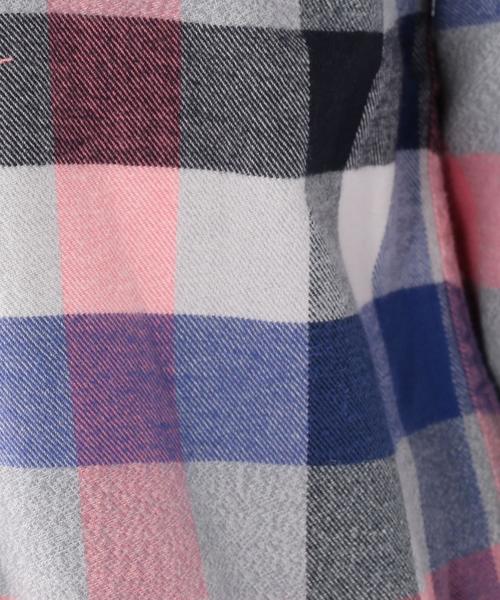 coen（コーエン）の「撚り杢カラーブロックネルボタンダウンシャツ◆（シャツ/ブラウス・レディース・ライトブルー/ピンク/イエロー・MEDIUM/LARGE/SMALL）」の14枚目の写真