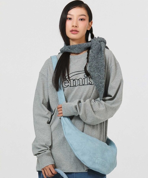 EMIS(イミス)の「LONG SLEEVE CHAIN STITCH T-SHIRT(Tシャツ/カットソー・レディース・ミックスグレー/ネイビー・FREE)」の11枚目の写真