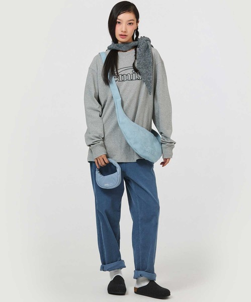 EMIS(イミス)の「LONG SLEEVE CHAIN STITCH T-SHIRT(Tシャツ/カットソー・レディース・ミックスグレー/ネイビー・FREE)」の9枚目の写真