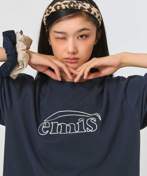 EMIS(イミス)の「LONG SLEEVE CHAIN STITCH T-SHIRT(Tシャツ/カットソー・レディース・ミックスグレー/ネイビー・FREE)」の20枚目の写真
