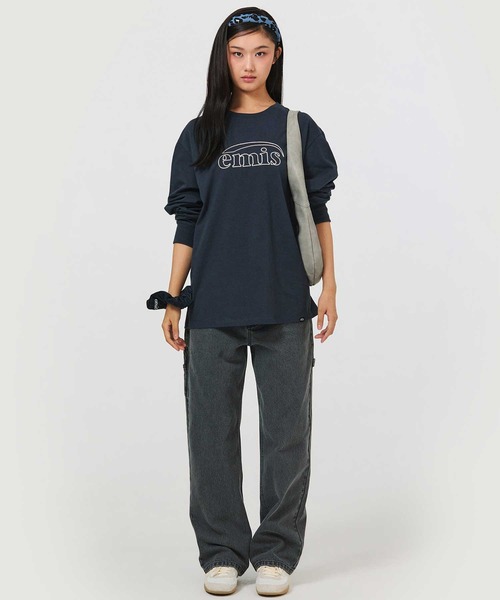 EMIS(イミス)の「LONG SLEEVE CHAIN STITCH T-SHIRT(Tシャツ/カットソー・レディース・ミックスグレー/ネイビー・FREE)」の21枚目の写真