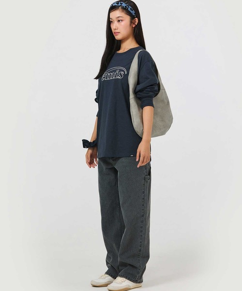 EMIS(イミス)の「LONG SLEEVE CHAIN STITCH T-SHIRT(Tシャツ/カットソー・レディース・ミックスグレー/ネイビー・FREE)」の3枚目の写真