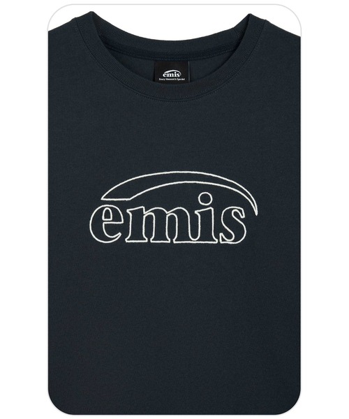 EMIS(イミス)の「LONG SLEEVE CHAIN STITCH T-SHIRT(Tシャツ/カットソー・レディース・ミックスグレー/ネイビー・FREE)」の6枚目の写真