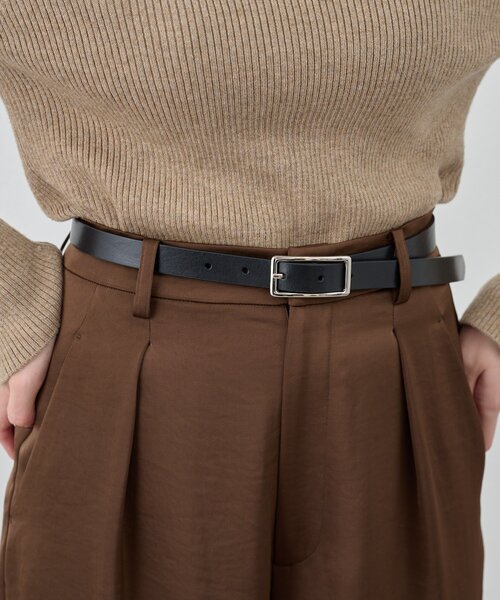 SHENERY（シーナリー）の「スクエアバックルベルト（ベルト・レディース・ブラウン/ブラック・FREE）」の3枚目の写真