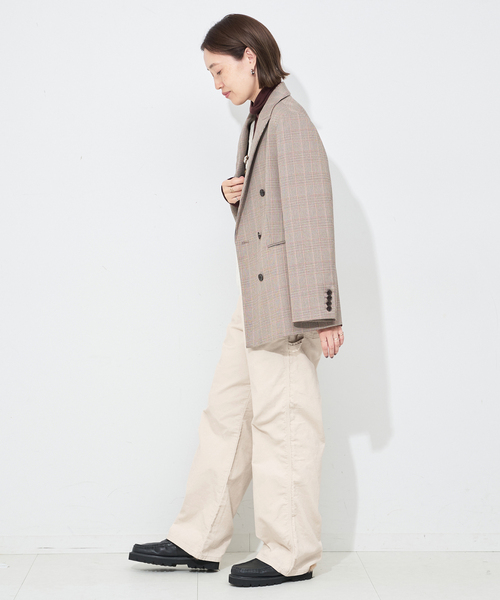 Lee（リー）の「LEE /リー SLOBE別注 コーデュロイオーバーオール（サロペット/オーバーオール・レディース・ブラウン/アイボリー・FREE）」の4枚目の写真