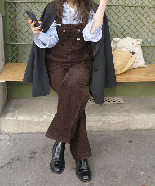 Lee（リー）の「LEE /リー SLOBE別注 コーデュロイオーバーオール（サロペット/オーバーオール・レディース・ブラウン/アイボリー・FREE）」の11枚目の写真